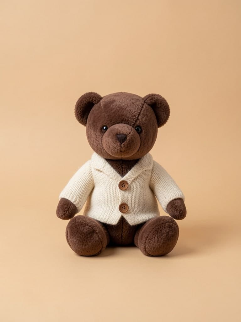 Bear in Knitted Cardigan